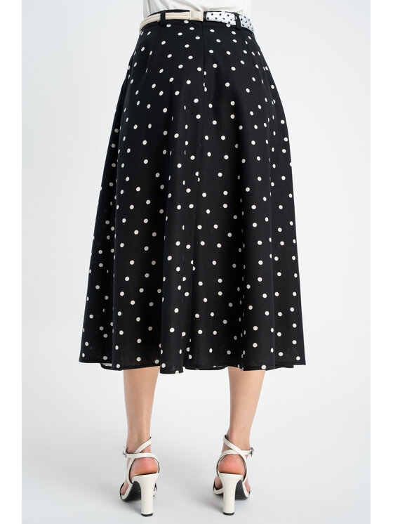 CLICK CLICK Φούστα midi 50-725 Μαύρο Classic Fit