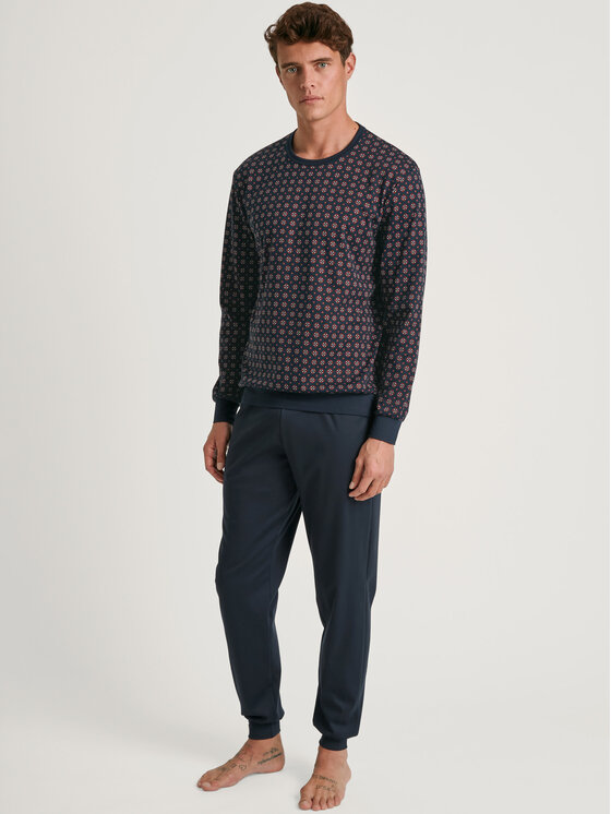 Calida Calida Pyžamo 45482 Tmavomodrá Regular Fit
