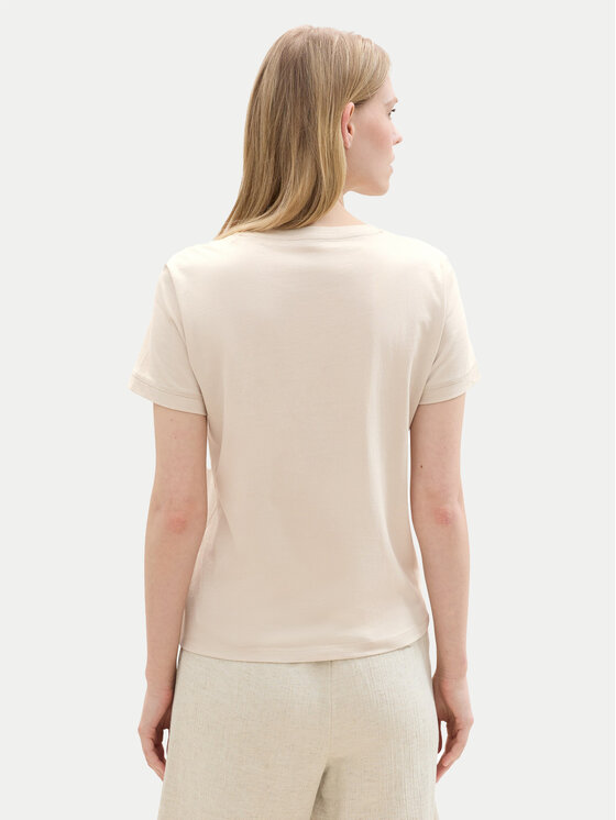 Tom Tailor Tom Tailor T-Shirt 1043695 Béžová Regular Fit