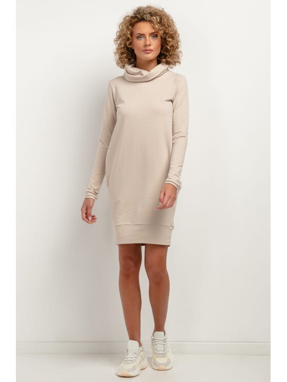 Tessita Tessita Každodenní šaty T376 Béžová Straight Fit