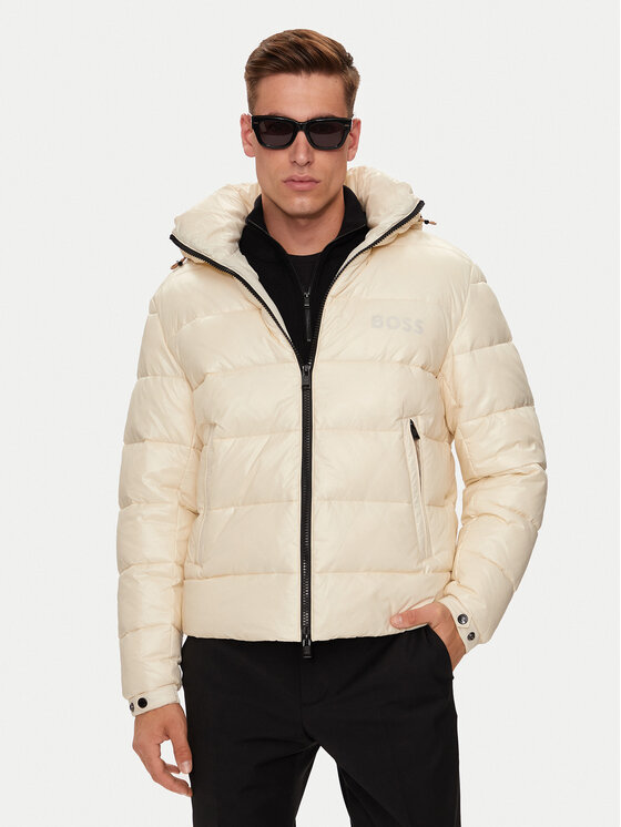 BOSS Zimné bundy H-Calando1 50520200 Écru Regular Fit