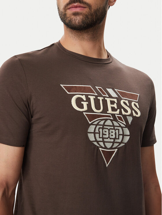 Guess Guess Тишърт Z6BI08 K6543 Кафяв Regular Fit
