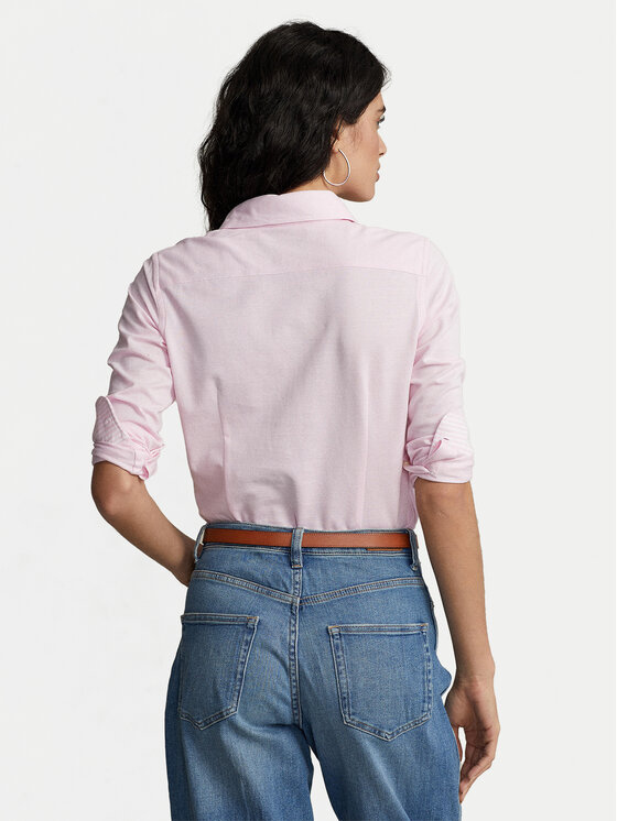 Polo Ralph Lauren Polo Ralph Lauren Marškiniai Heidi 211664427002 Rožinė Slim Fit