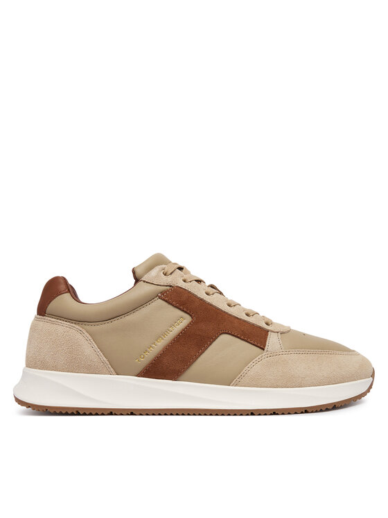 Tommy Hilfiger Tommy Hilfiger Laisvalaikio batai Elevated Hilfiger Mix Runner FM0FM06084 Smėlio