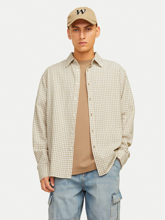 Jack&Jones Krekls Joshua 12260673 Bēšs Relaxed Fit