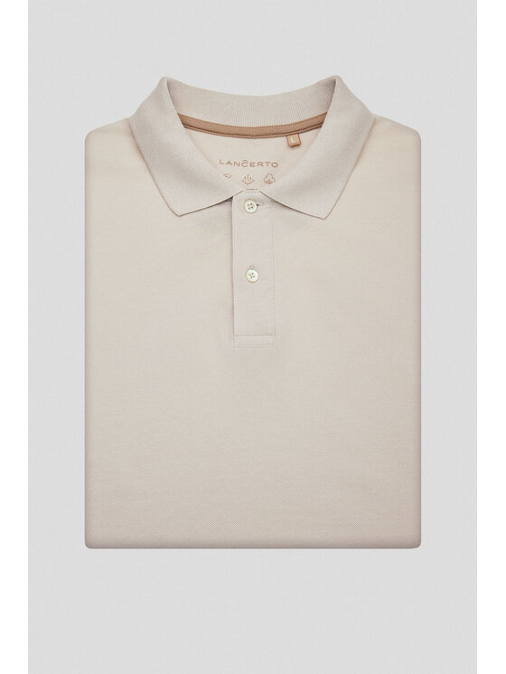Lancerto Lancerto Polo Cassian PO073125000006 Beżowy Regular Fit