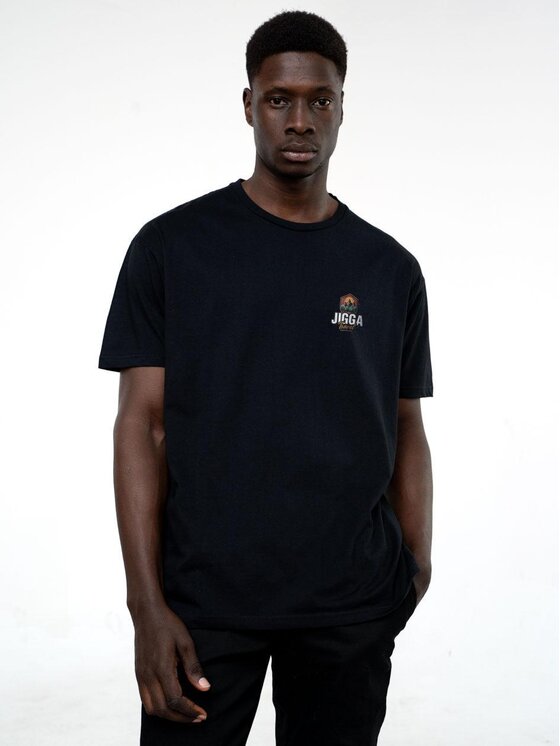 Jigga Wear Jigga Wear T-Shirt Koszulka Z Krótkim Rękawem Męska Czarna Jigga Wear Outdoor L Czarny Regular Fit