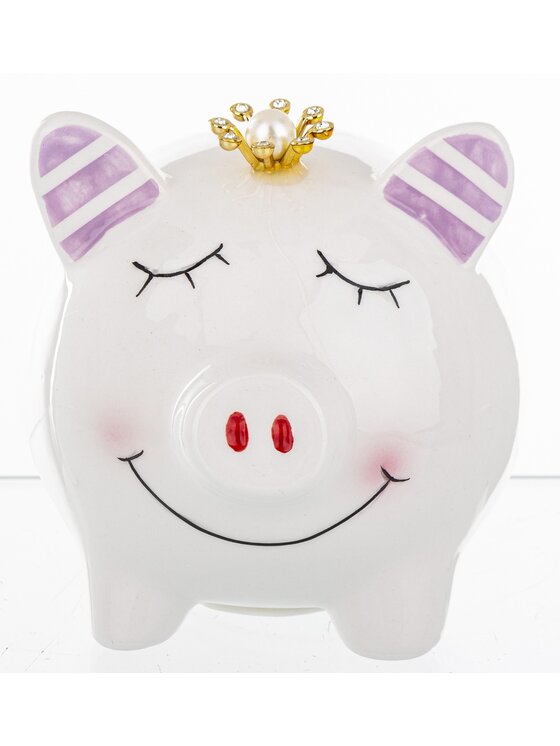 MIAhome MIAhome Skarbonka ceramiczna świnka PIGGY Biały