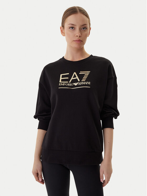 EA7 Emporio Armani EA7 Emporio Armani Mikina 7W000416 AF12473 MC021 Černá Relaxed Fit
