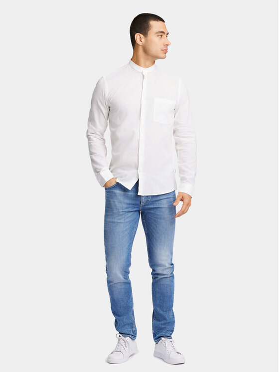 Lindbergh Lindbergh Πουκάμισο 30-203344A Λευκό Slim Fit