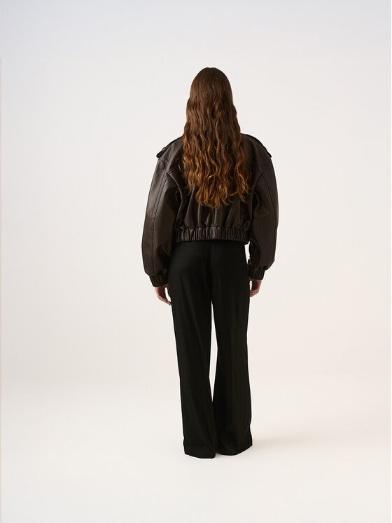 La Mania La Mania Giacca di pelle BERLIN Marrone Classic Fit