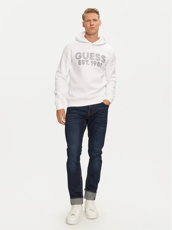 Guess Guess Felpa M4YQ36 K9Z21 Bianco Regular Fit