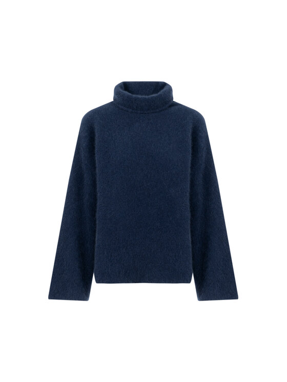 Deni Cler Milano Deni Cler Milano Sweter T-DC-S481-F5-90-59-1 Granatowy Loose Fit