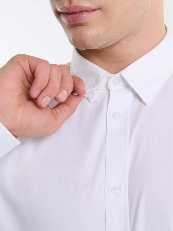BIG STAR BIG STAR Koszula NISSIP Biały Slim Fit