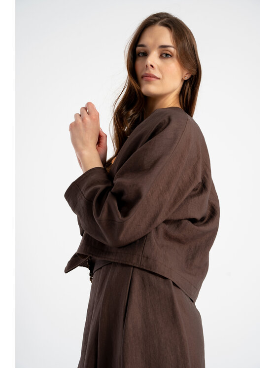 CLICK CLICK Μπουφάν μεταβατικό 71-0094 Καφέ Comfortable Fit
