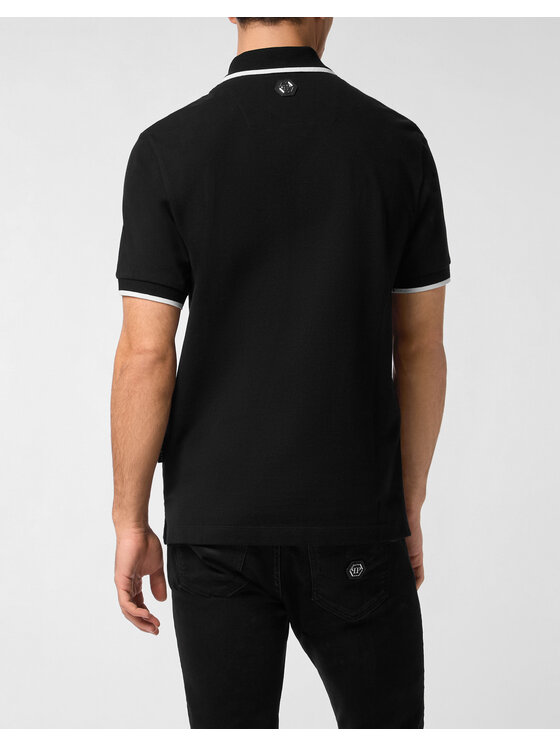 PHILIPP PLEIN PHILIPP PLEIN Polo 27165 Czarny Slim Fit