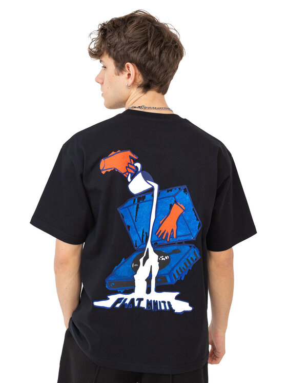 Mercur Mercur T-Shirt Nautofon Flat Czarny Comfortable Fit
