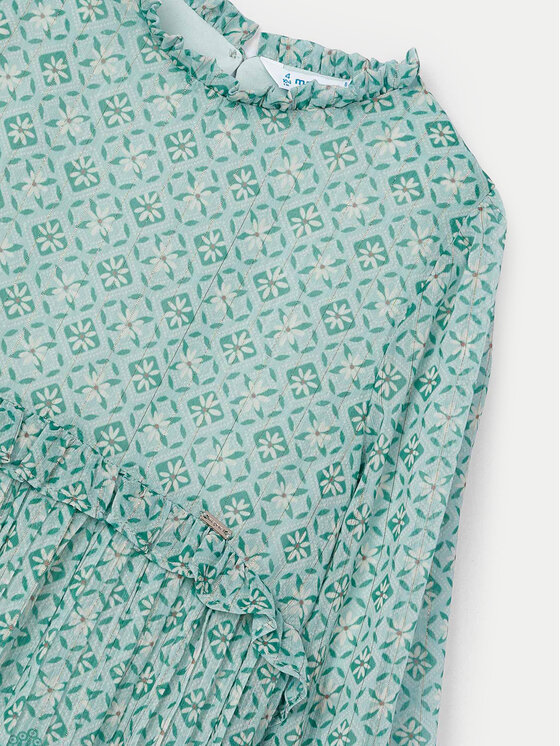 Mayoral Mayoral Rochie de zi 4913 Verde Regular Fit