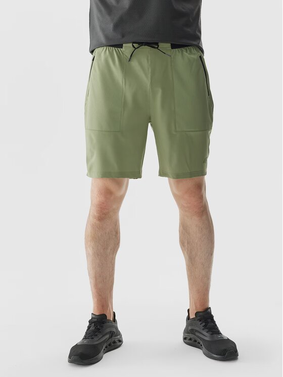 4F 4F Pantaloncini sportivi 4FWAW24TFSHM661-44S Verde Regular Fit