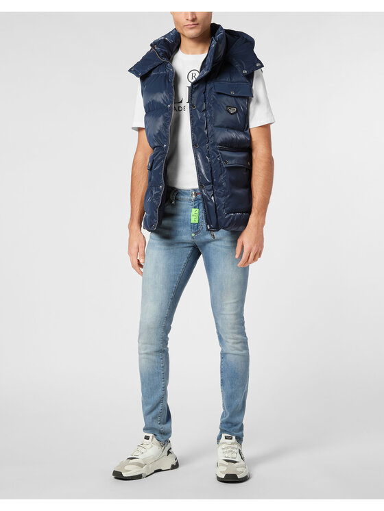 PHILIPP PLEIN PHILIPP PLEIN Gilet 22887 Celeste Regular Fit