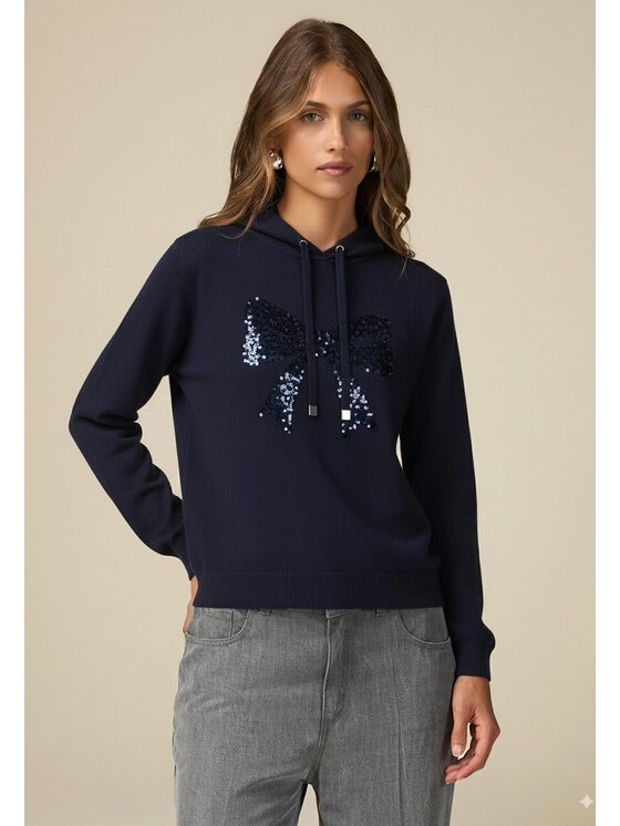 Oltre Oltre Sweter M391J105136N034 Niebieski Regular Fit
