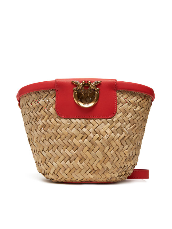 Geantă PINKO Love Summer Bucket PE 25 PLTT 103325 A1RL Bej