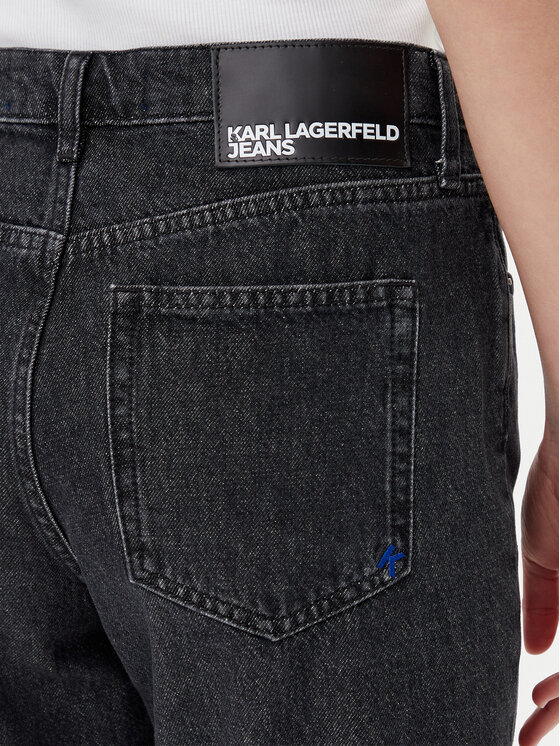 Karl Lagerfeld Jeans Karl Lagerfeld Jeans Traperice A2W10138 Crna Mom Fit