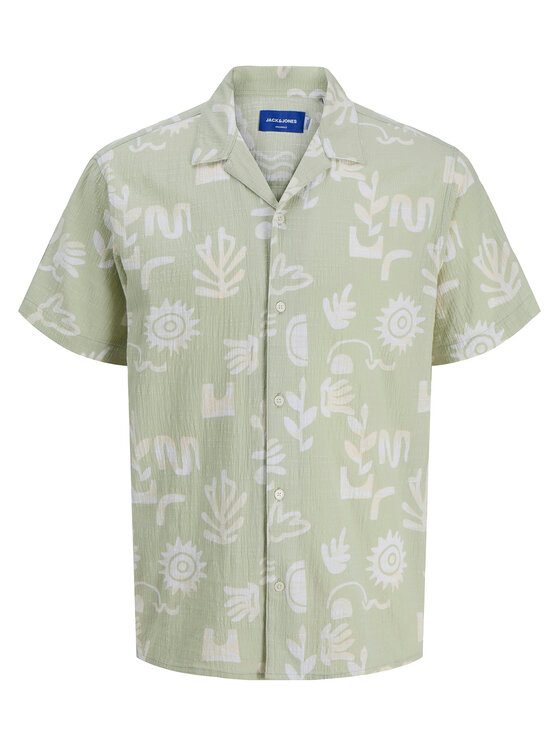 Jack & Jones Junior Jack & Jones Junior Koszula Luke 12277298 Zielony Relaxed Fit
