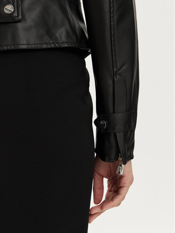 Rinascimento Rinascimento Giacca in similpelle CFC0111704003 Nero Regular Fit