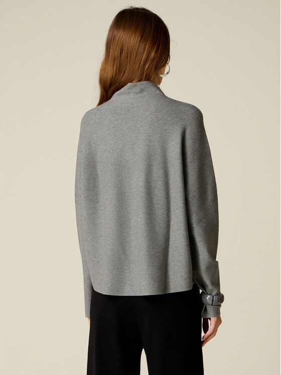 Oltre Oltre Sweter M484E102295N013 Szary Regular Fit