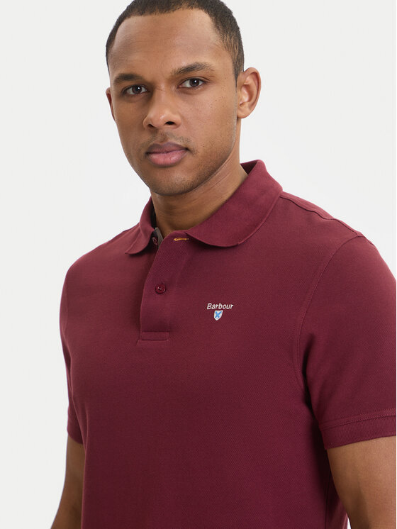 Barbour Barbour Tricou polo Tartan MML0012RE53 Vișiniu Tailored Fit