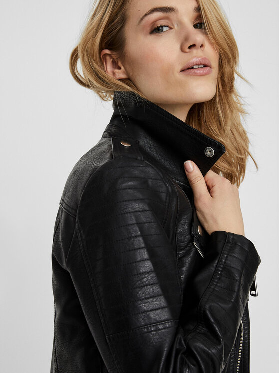 Vero Moda Vero Moda Geacă din imitație de piele Kerri 10228728 Negru Regular Fit