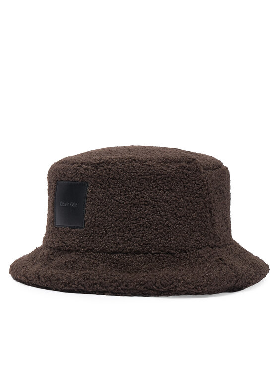 Calvin Klein Calvin Klein Cappello All-Over Sherpa W/ Patch Bucket LV04F5097G Marrone scuro