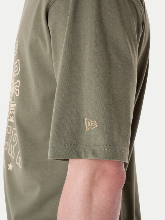 New Era New Era T-krekls Football Graphic 60596409 Zaļš Regular Fit