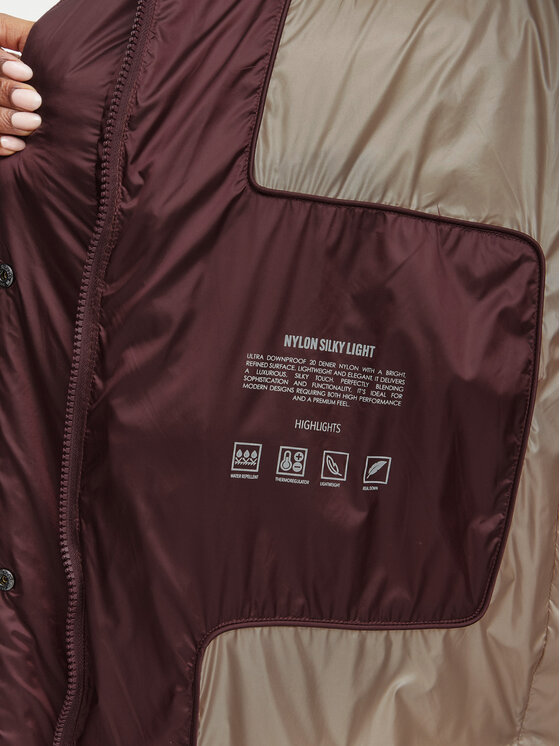 Hetregó Hetregó Пухено яке Karen 8R605 26WD02 Бордо Relaxed Fit