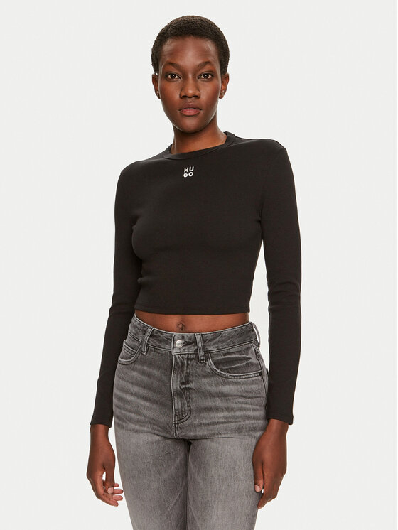 HUGO Hugo Palaidinė Dafilomena_3 50518378 Juoda Slim Fit