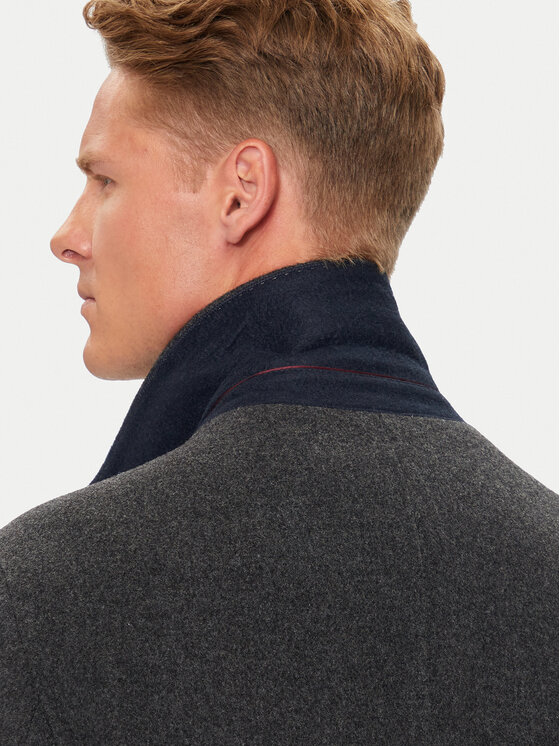 Tommy Hilfiger Tommy Hilfiger Vlnený kabát MW0MW36611 Sivá Regular Fit