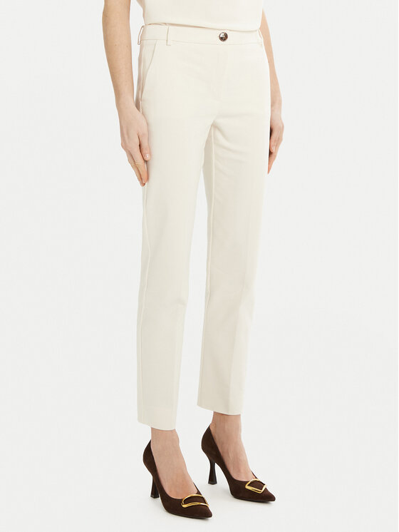 Marella Chino nohavice Irlanda 2515131021 Biela Slim Fit