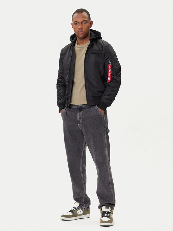 Alpha Industries Alpha Industries Μπόμπερ μπουφάν MA-1 TT Hood Two Tone 258100 Μαύρο Regular Fit