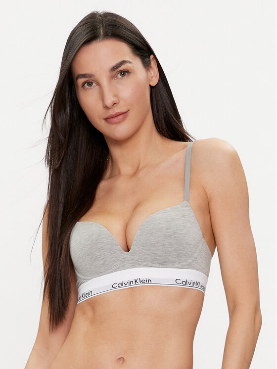 Calvin Klein Underwear Podprsenka Push-up 000QF7623E Sivá