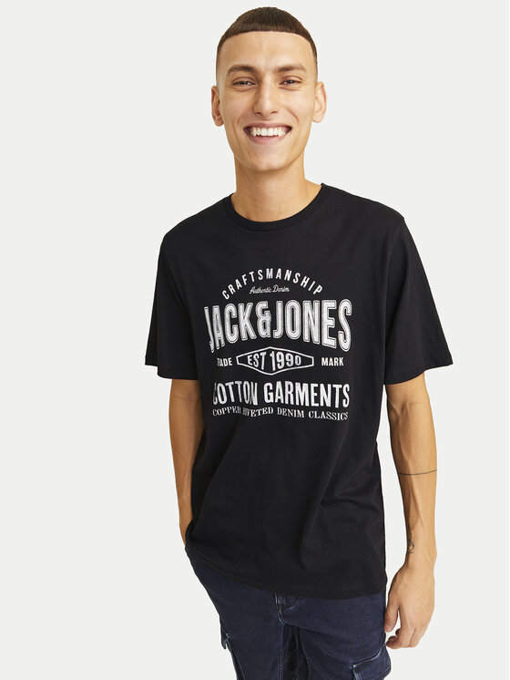 Jack&Jones Jack&Jones T-shirt Jeans 12256779 Crna Standard Fit