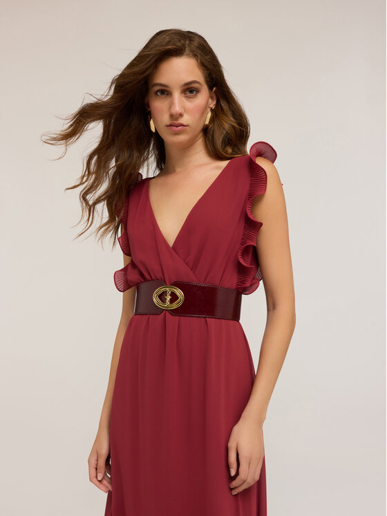 Motivi Motivi Abito da sera 7219Q003335N036 Bordeaux A-Line Fit
