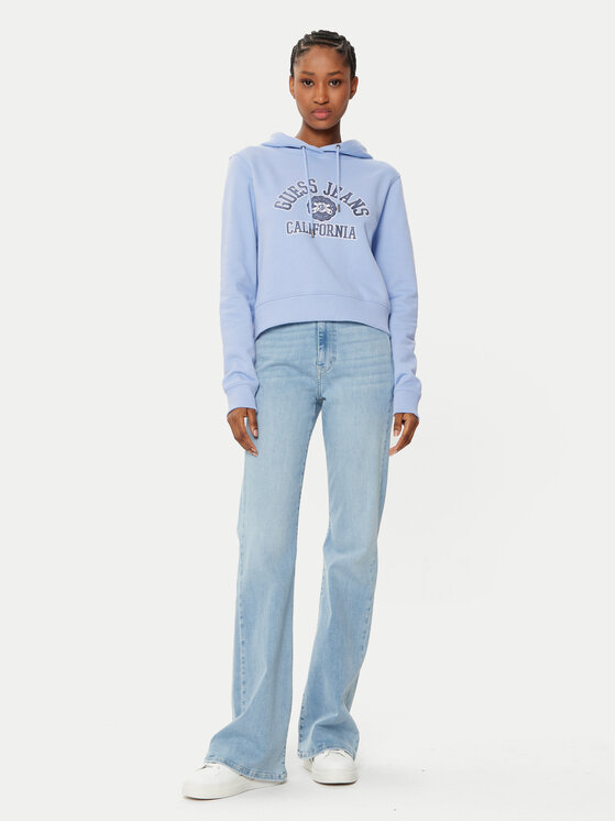 Guess Guess Μπλούζα W5RQ29 K68I4 Μπλε Regular Fit
