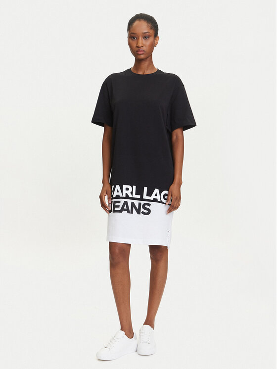 Karl Lagerfeld Jeans Karl Lagerfeld Jeans Hétköznapi ruha A3W13005 Fekete Regular Fit