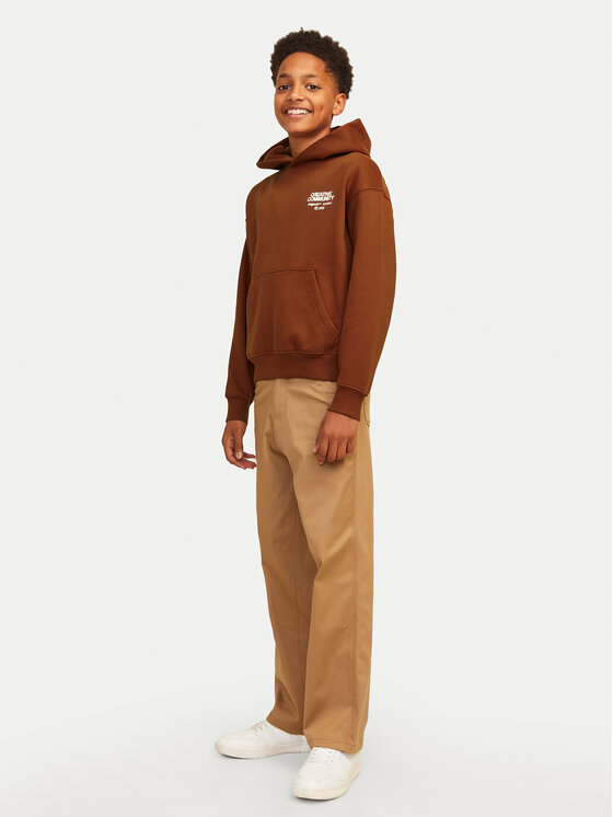 Jack & Jones Junior Jack & Jones Junior Bluza Noho Back Graphic 12263292 Brązowy Relaxed Fit