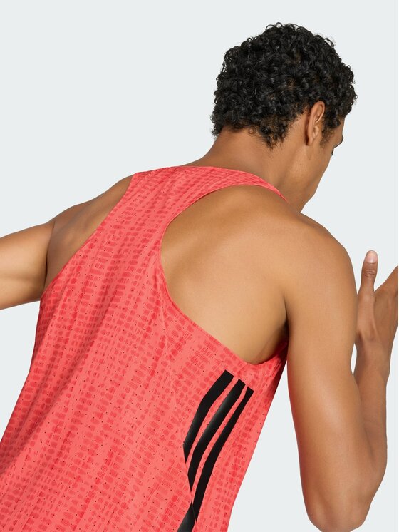 adidas adidas Tank top Adizero Running Różowy Slim Fit
