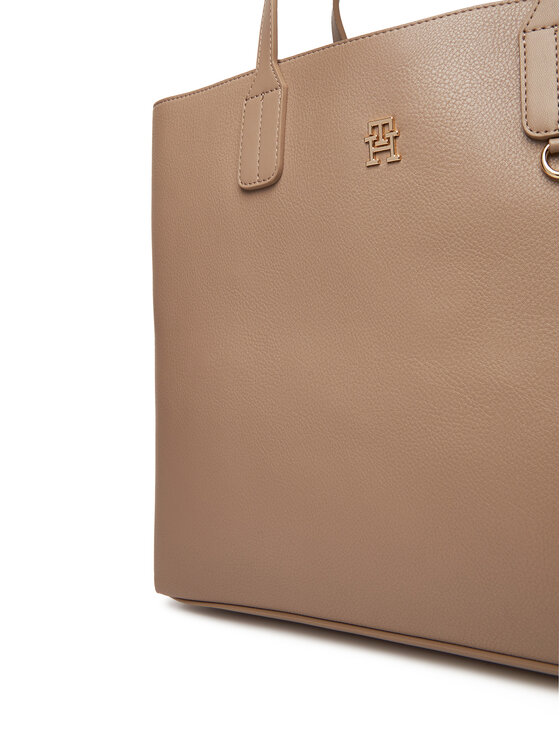 Tommy Hilfiger Tommy Hilfiger Ročna torba Th Distinct Satchel AW0AW17463 Bež