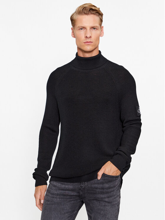 Calvin Klein Jeans Rolák J30J325093 Čierna Regular Fit