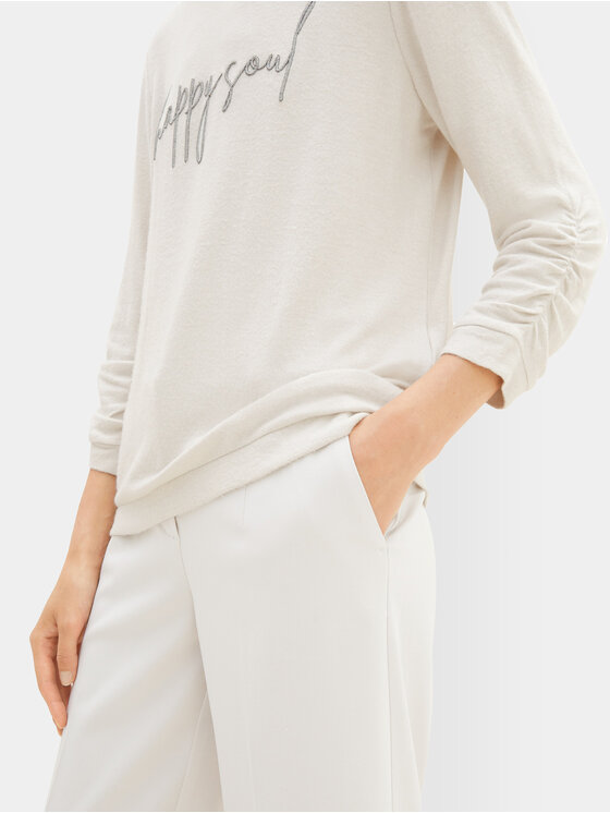 Tom Tailor Tom Tailor Bluza 1038170 Écru Regular Fit