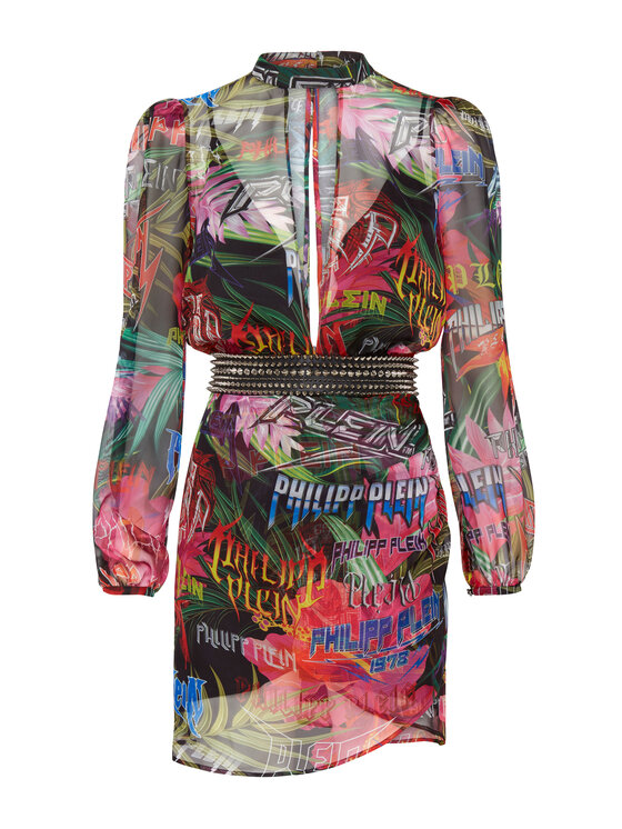PHILIPP PLEIN PHILIPP PLEIN Večerné šaty 21879 Farebná Fitted Fit